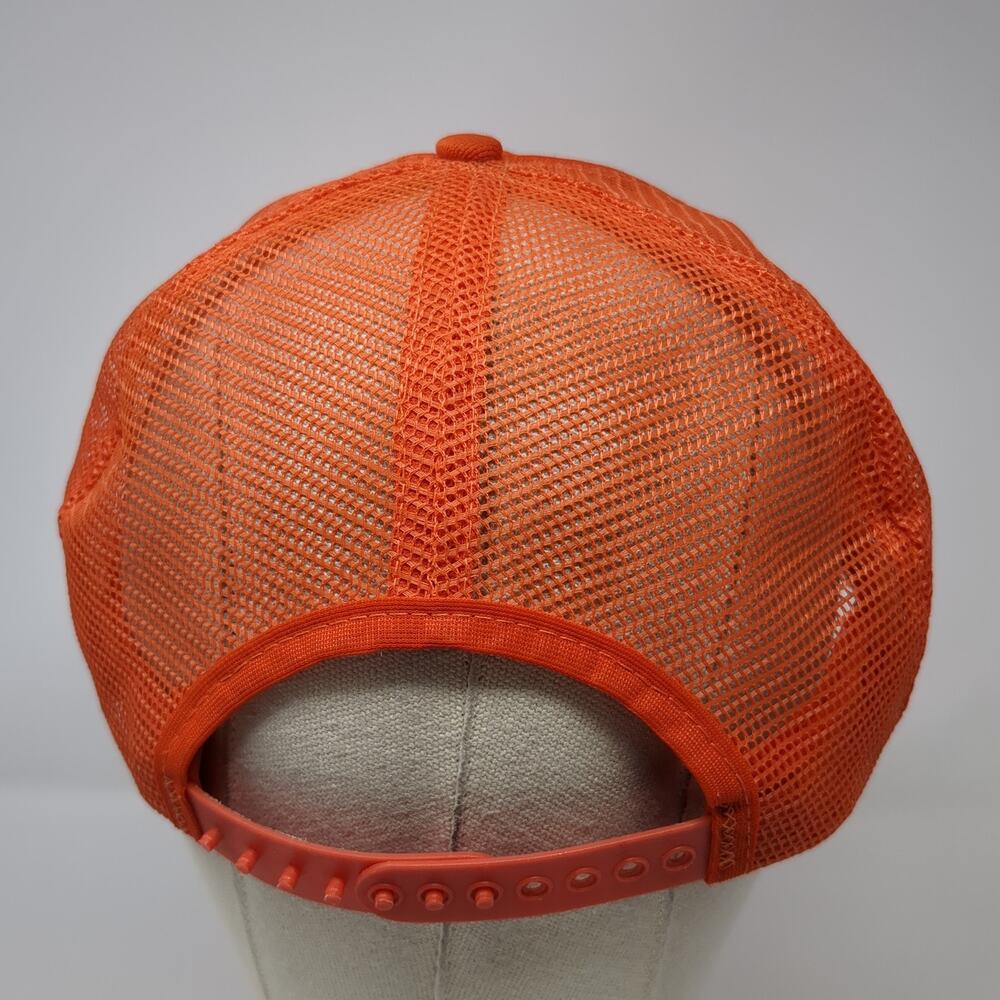Simplot Snapback Mesh Back Trucker Hat Orange One… - image 7